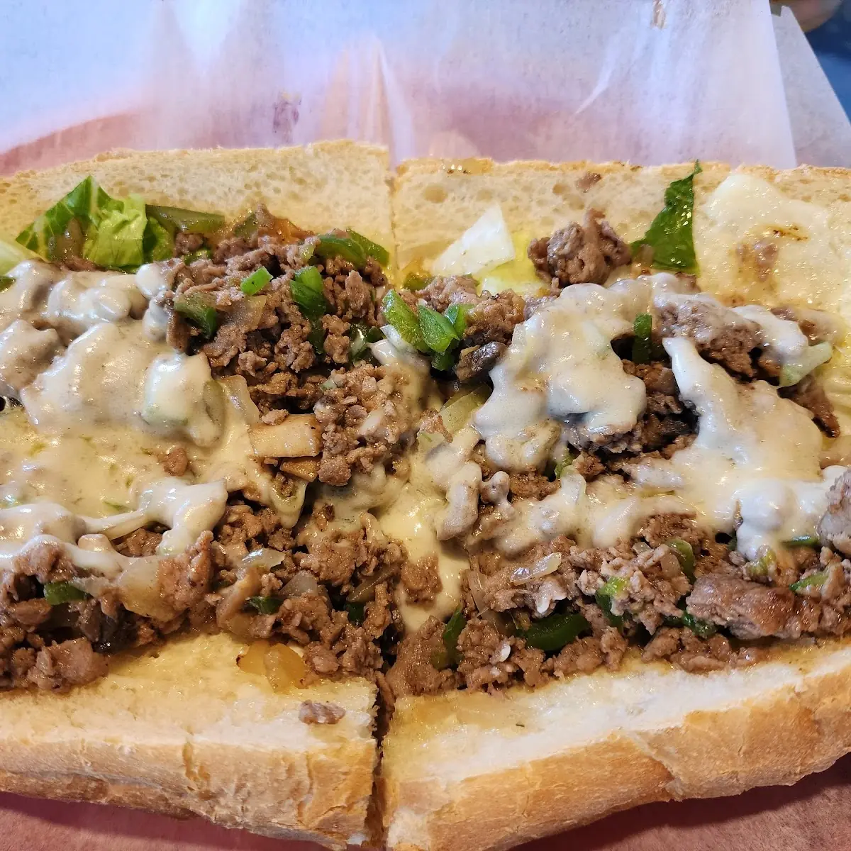 Baked Steak and Cheese Sub
