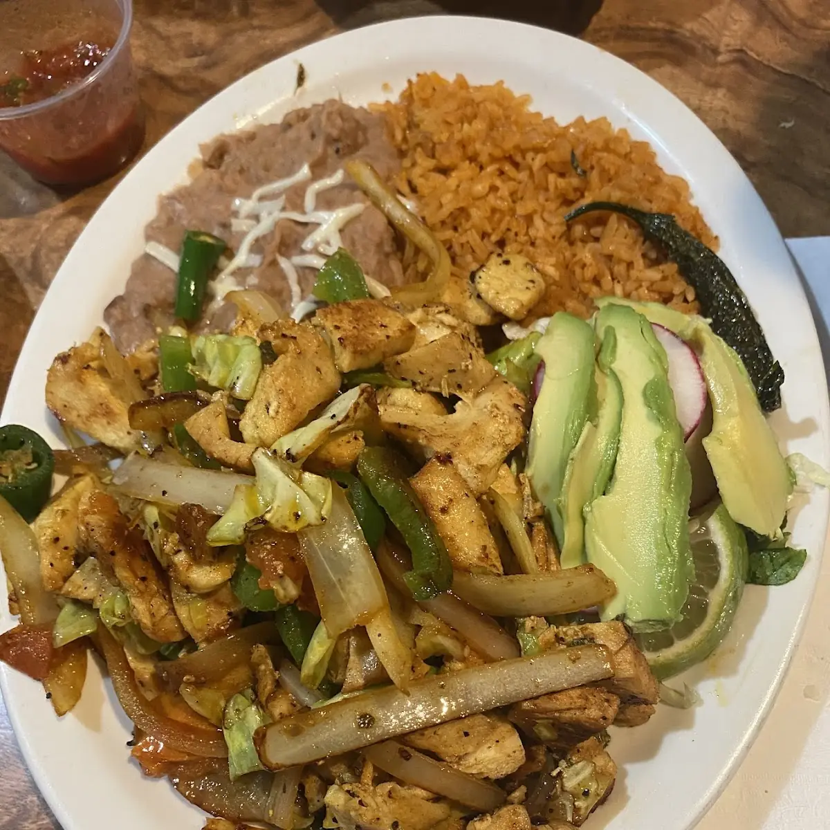 Fajitas De Res O Pollo Beef or Chicken Fajitas