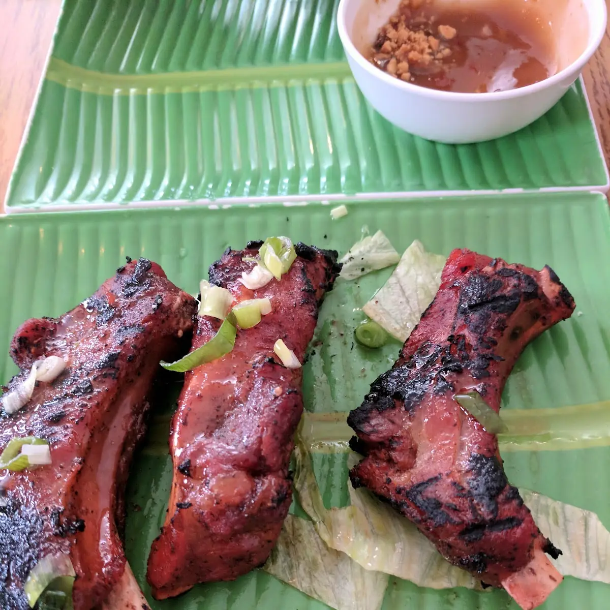 Grilled Pork Ribs on Rice