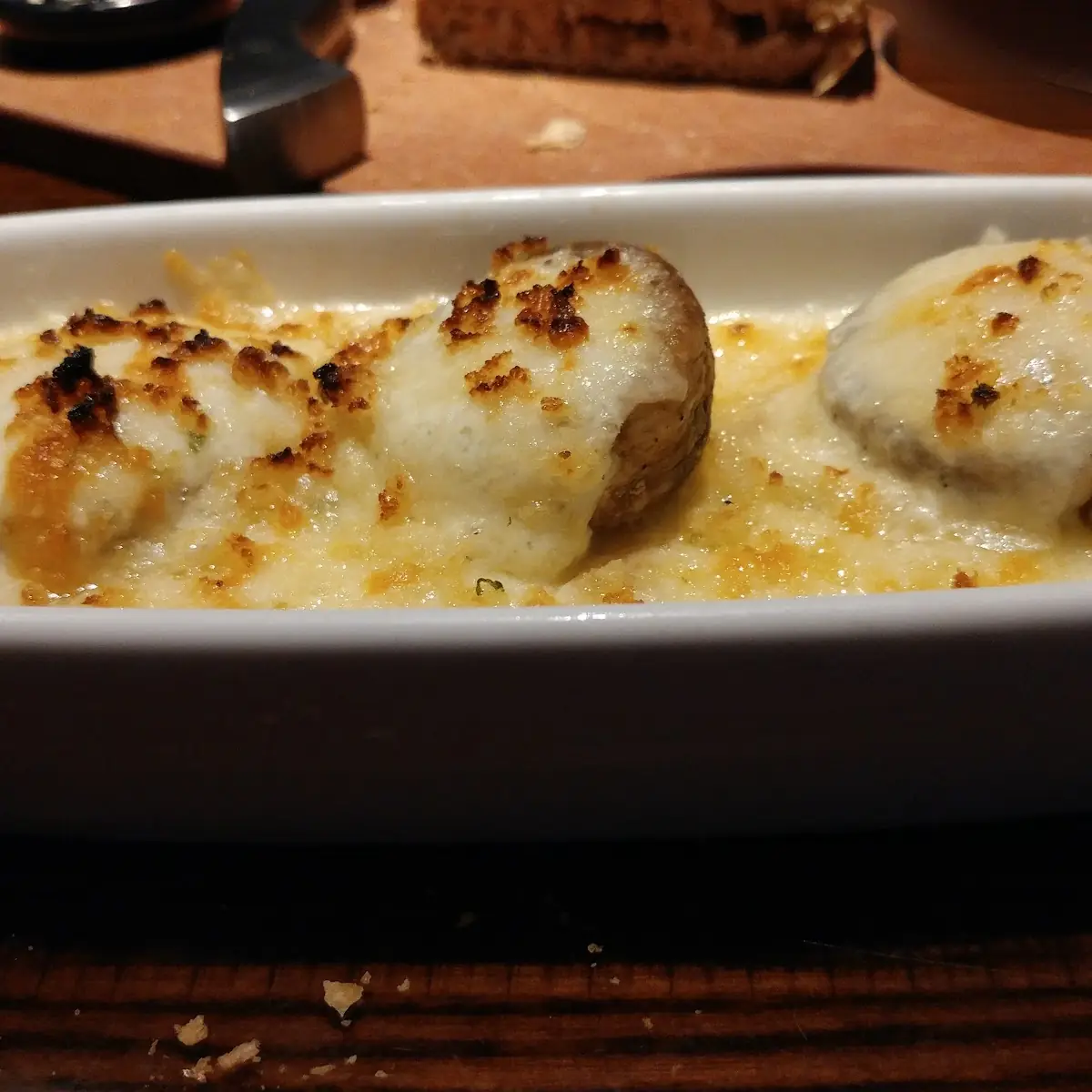 White Cheddar Stuffed Mushrooms
