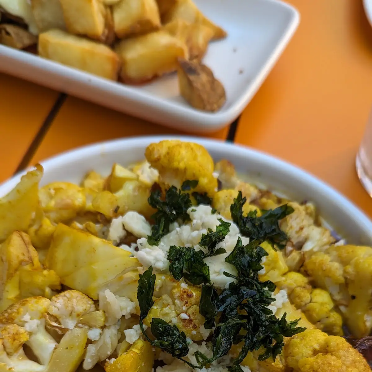 Roasted Cauliflower Dates Local Blue Cheese Bacon & Marcona Almonds
