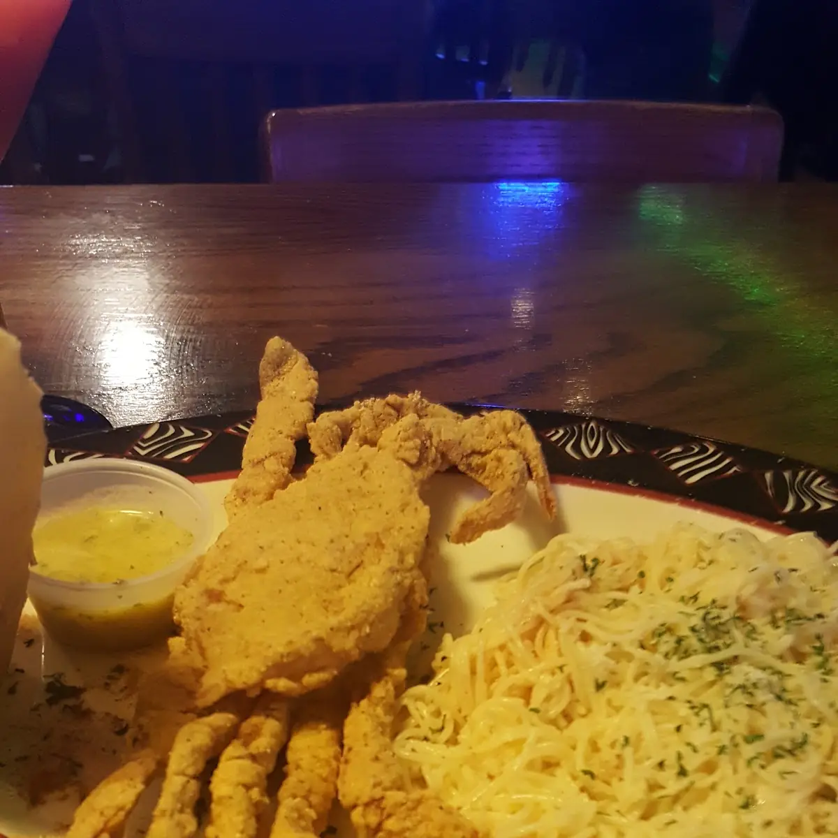 Shrimp Pasta and Fried Catfish
