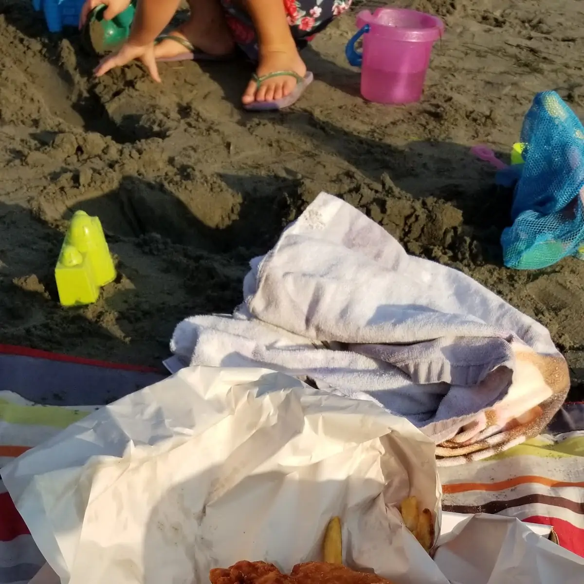 Fish and Chips on the Beach, Moby Dick Restaurant