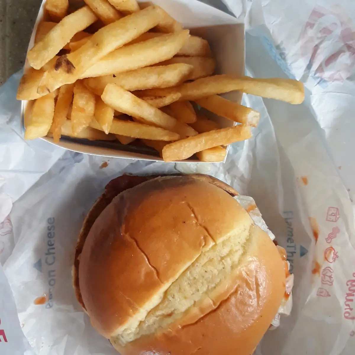Bacon Cheeseburger and Fries