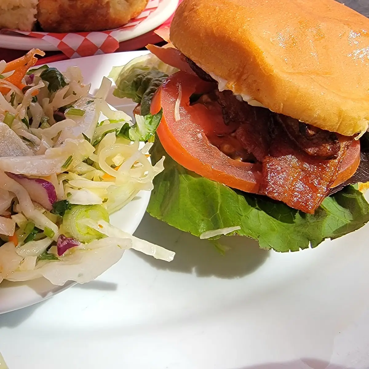 blt with Coleslaw Salad