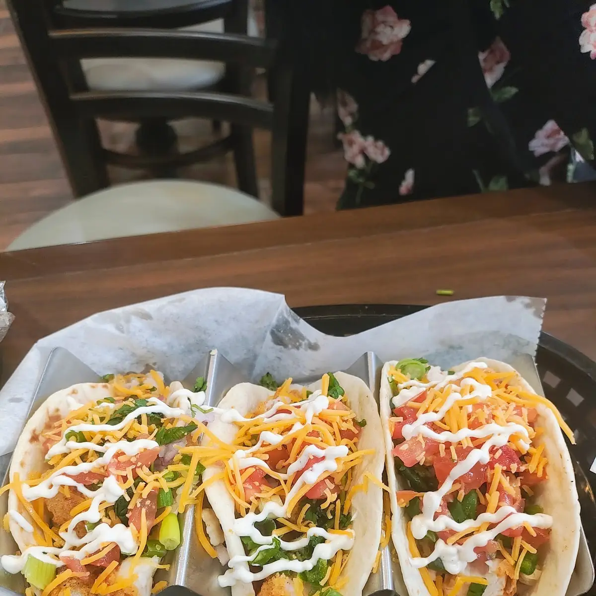 Chicken Fish and Shrimp Taco