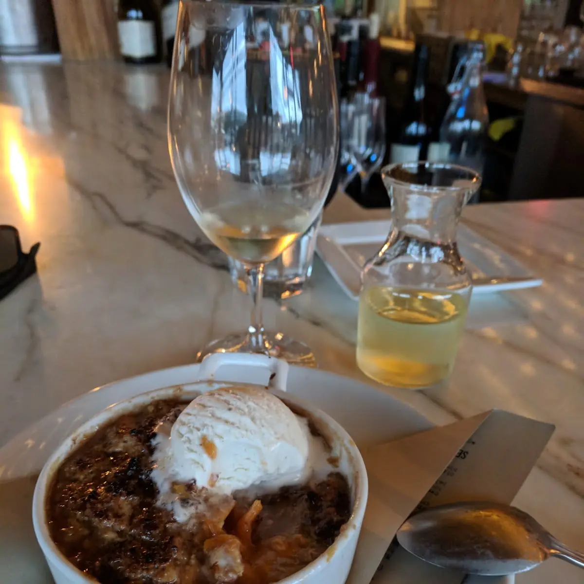 Blueberry Apple Crumble with Vanilla Ice Cream