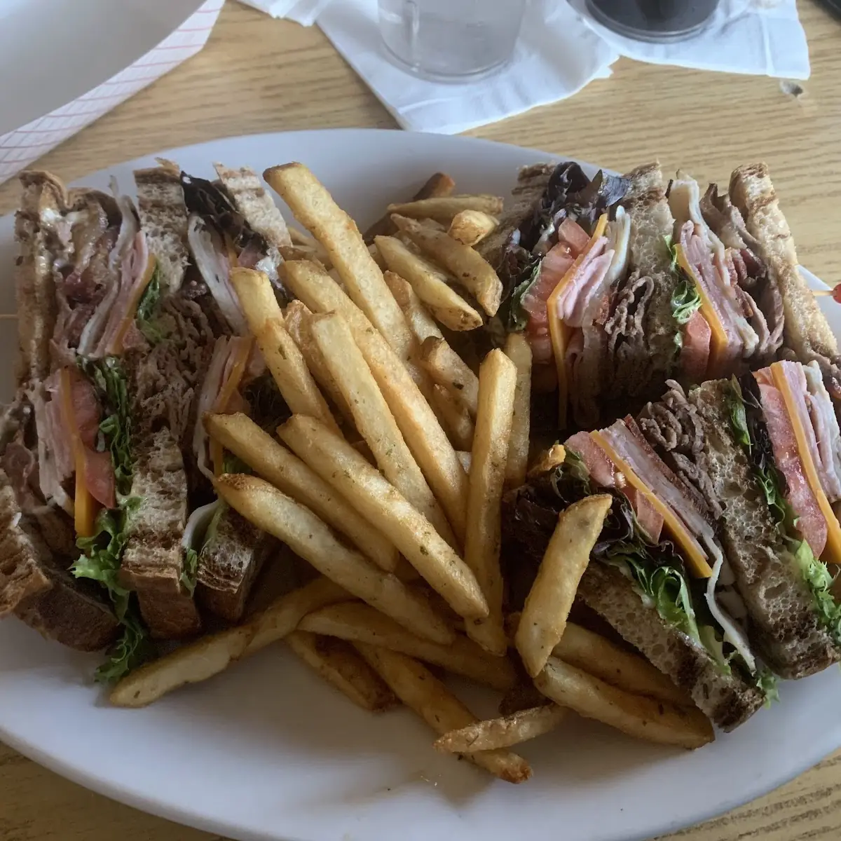 Club Sandwich in Dark Rye