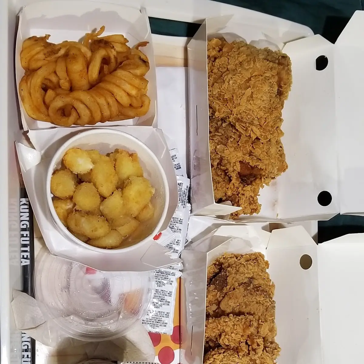 Fried Chicken Thighs Cheese Curds Fries