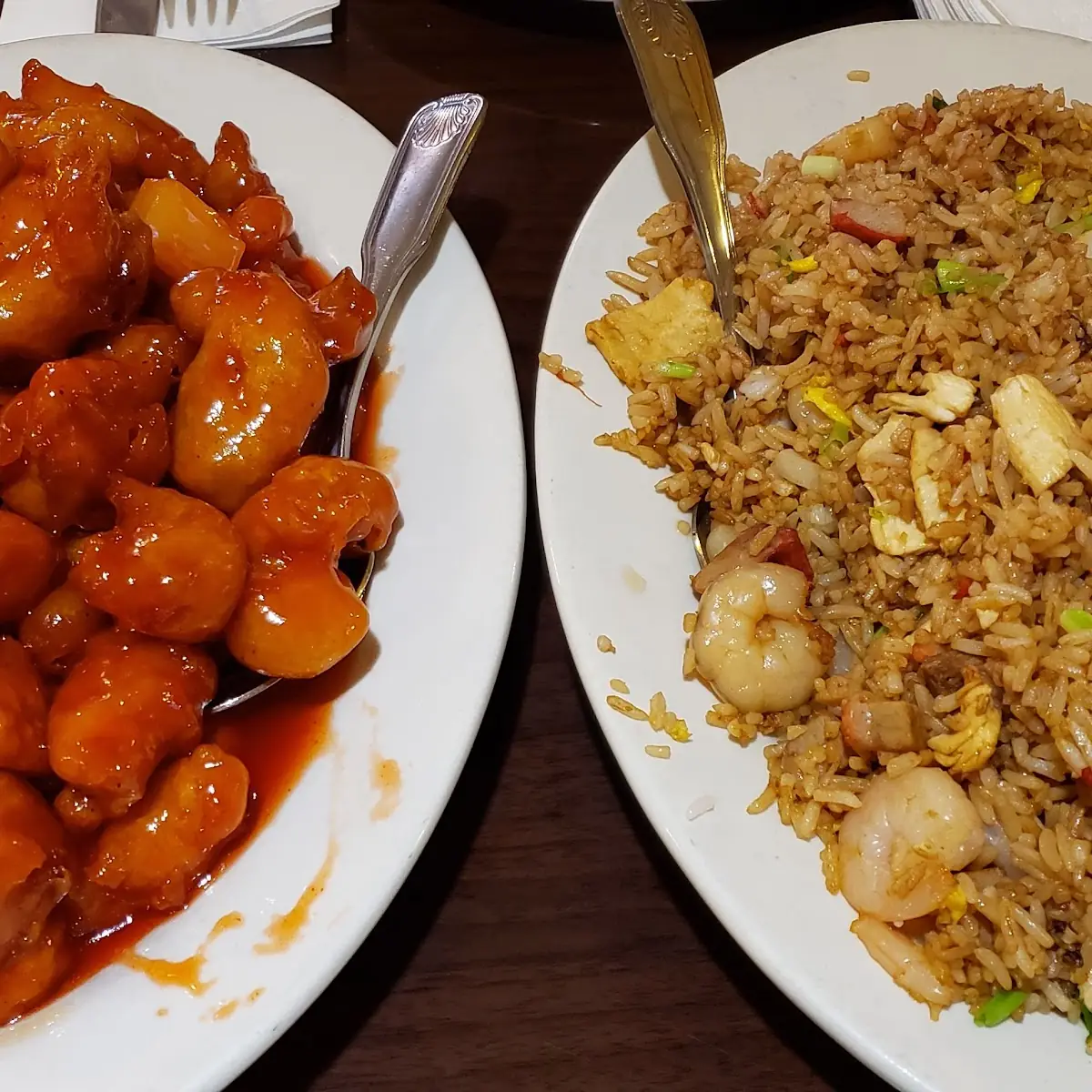 Sweet Sour Chicken and Combination Fried Rice
