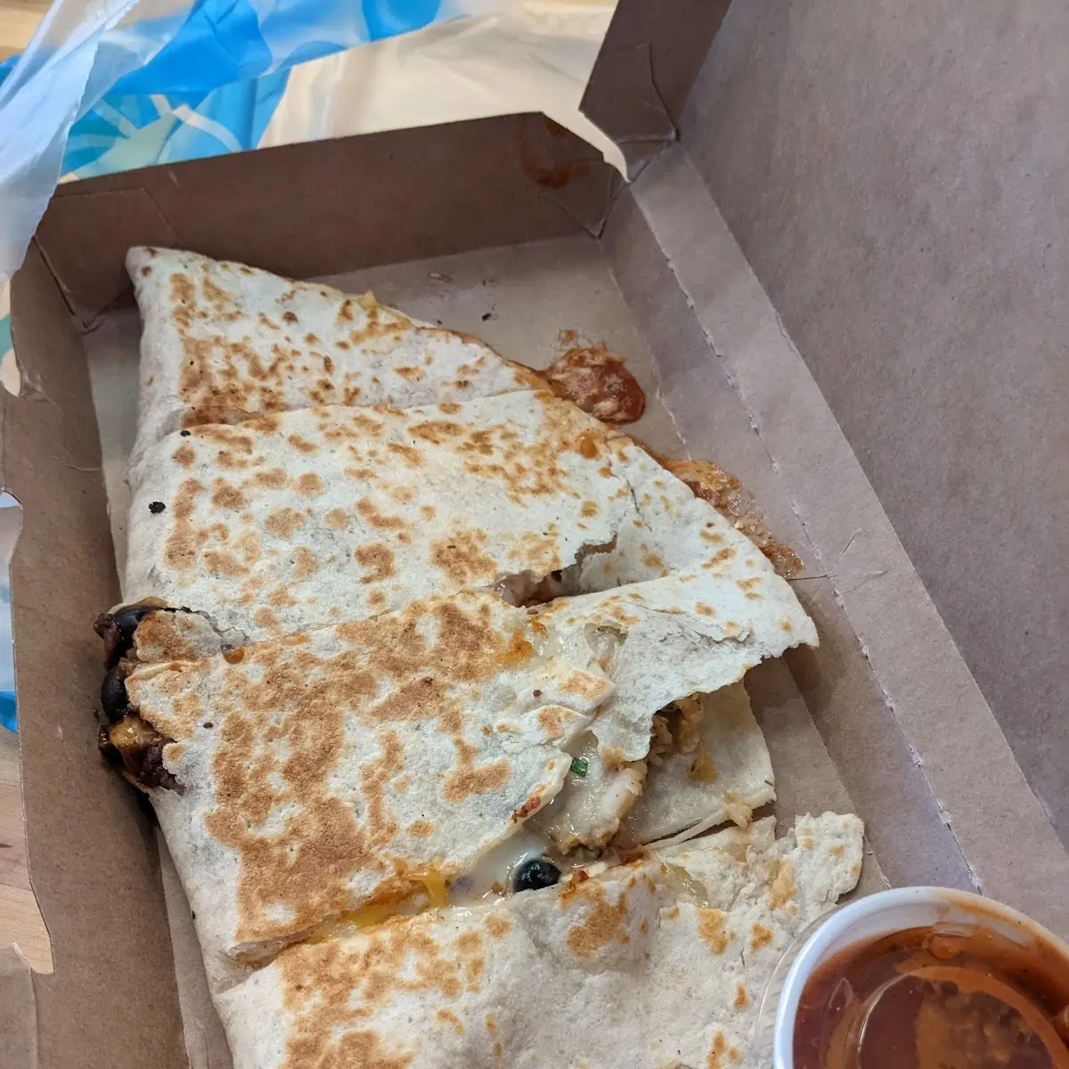 Salsa Verde Quesadilla and Barbecue Chips