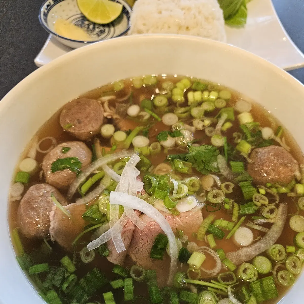 Beef Noodle Soup with Rare Beef