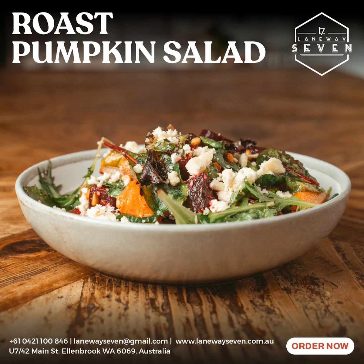 Roast Pumpkin Salad, Laneway Seven