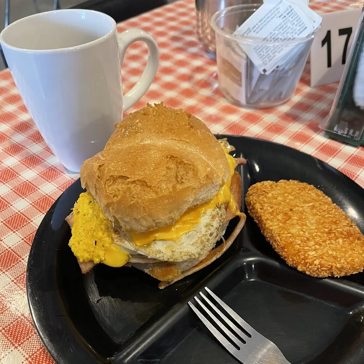 Ham & Pork Belly Breakfast Sandwich