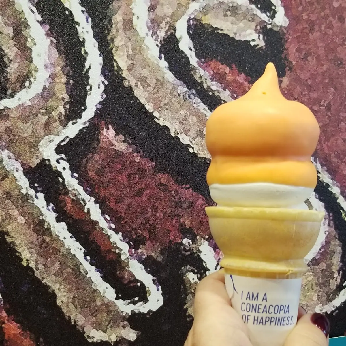 Orange Dreamsicle Dipped Cone