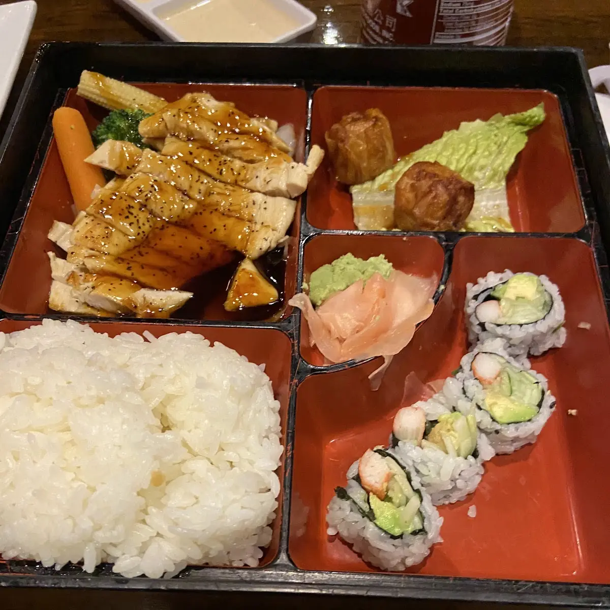 Lunch Salmon Tempura Bento Box