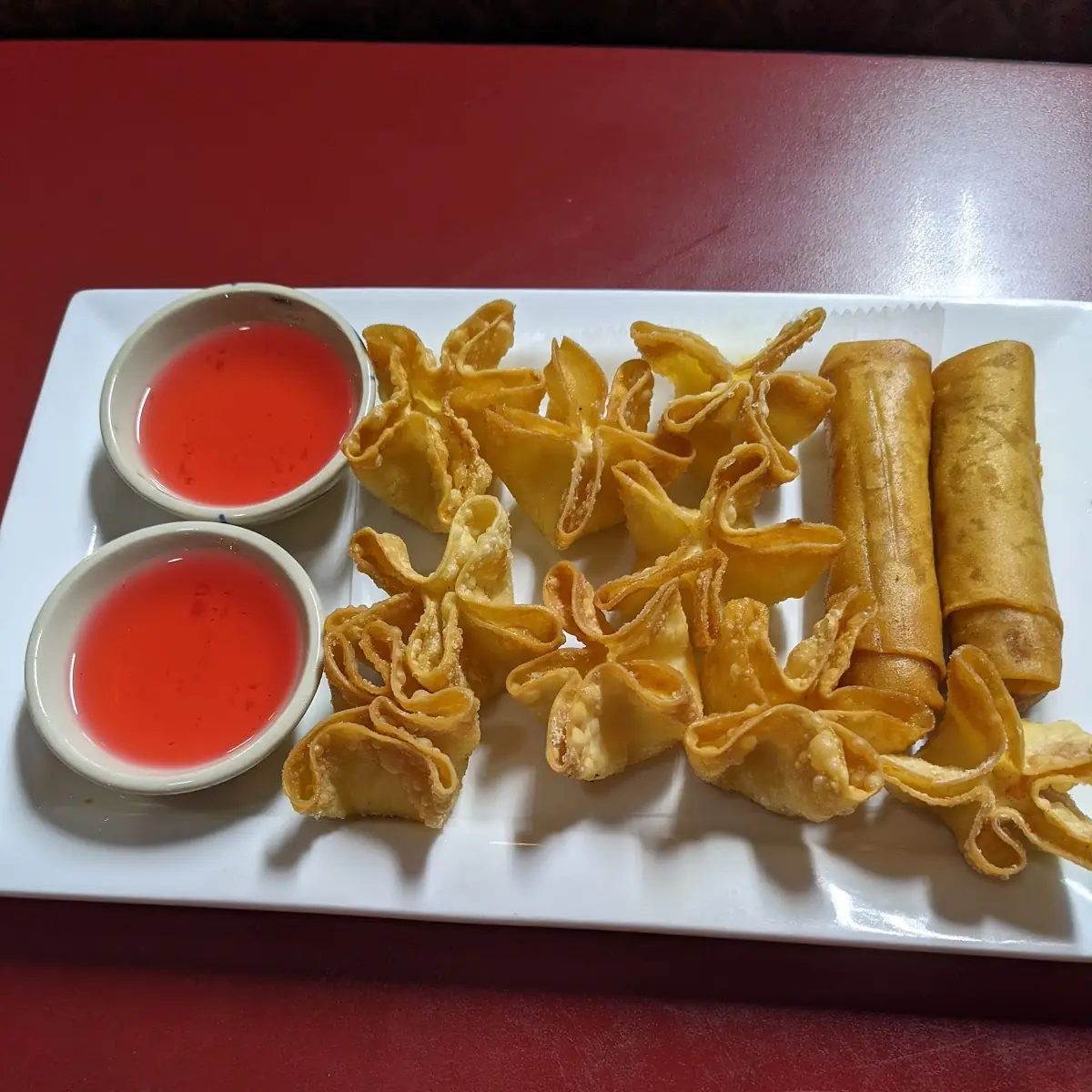 Crab Rangoon with Spring Rolls