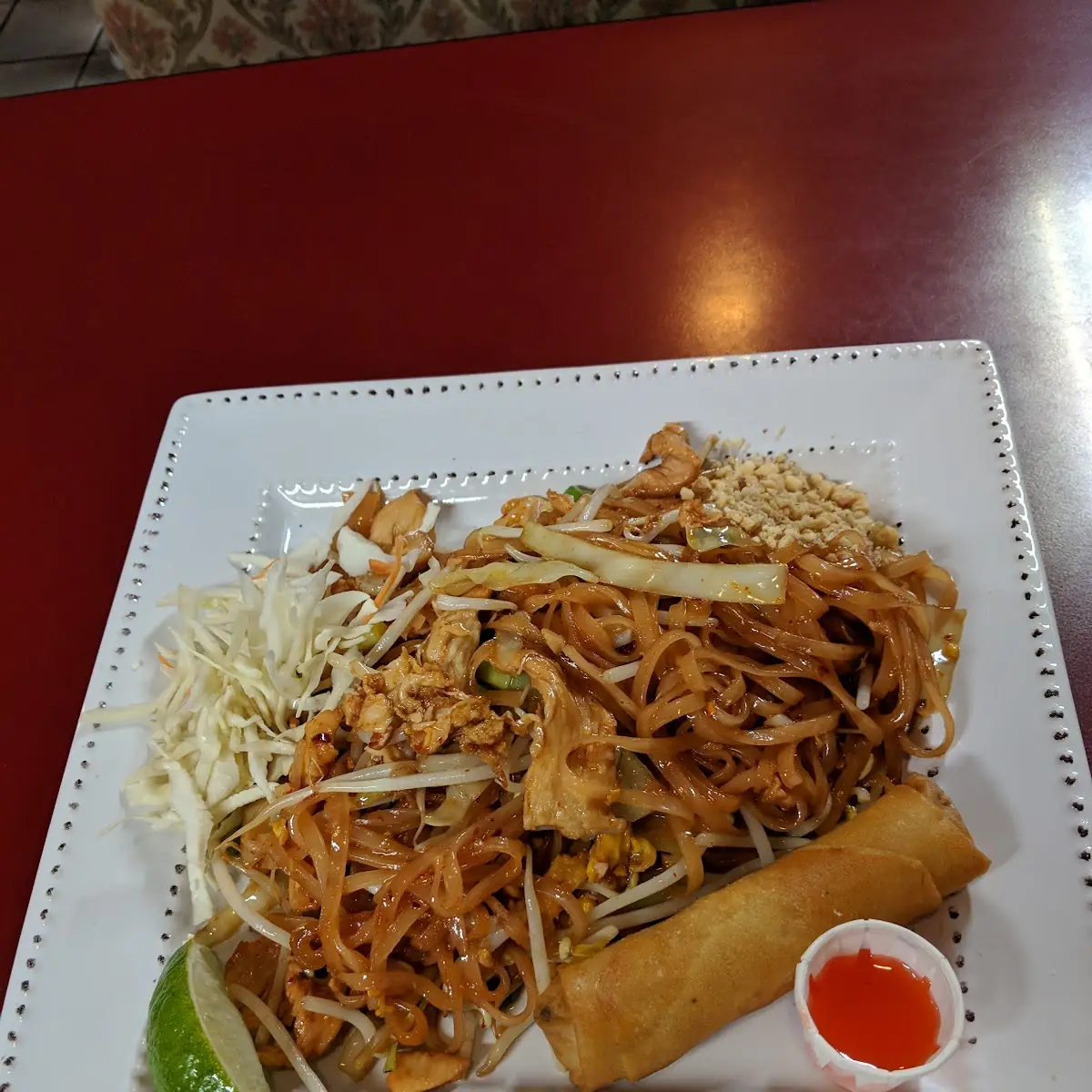 Pad Thai and Spring Roll
