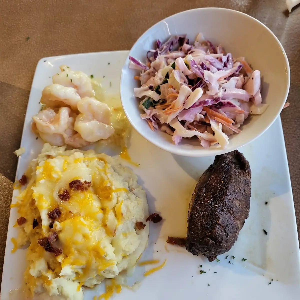 4 Oz Filet Mignon with Shrimp Scampi