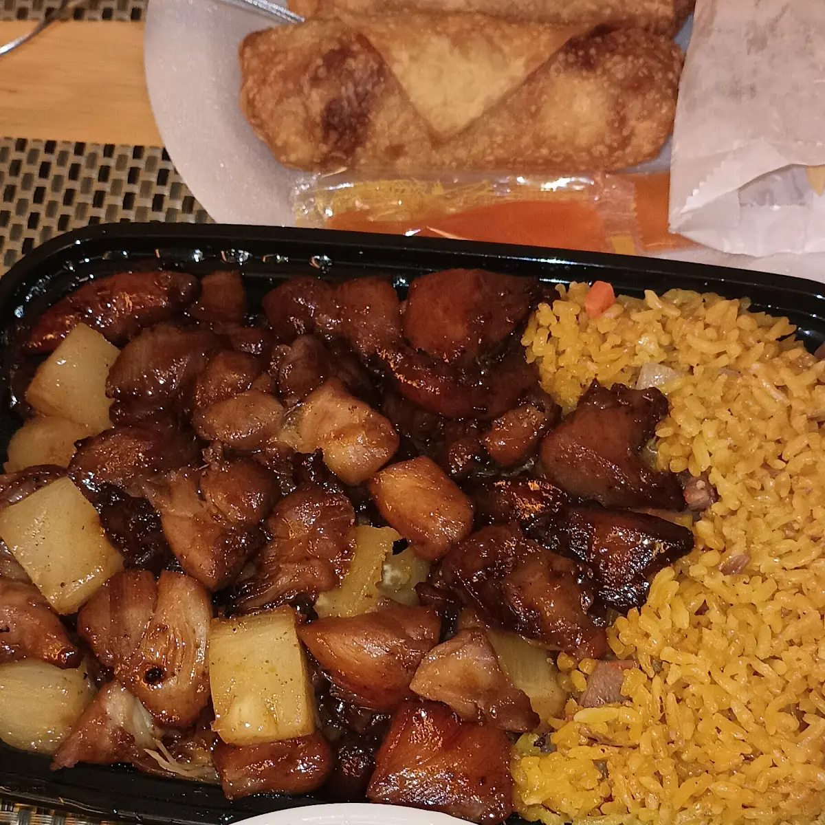 Bourbon Chicken Egg Roll