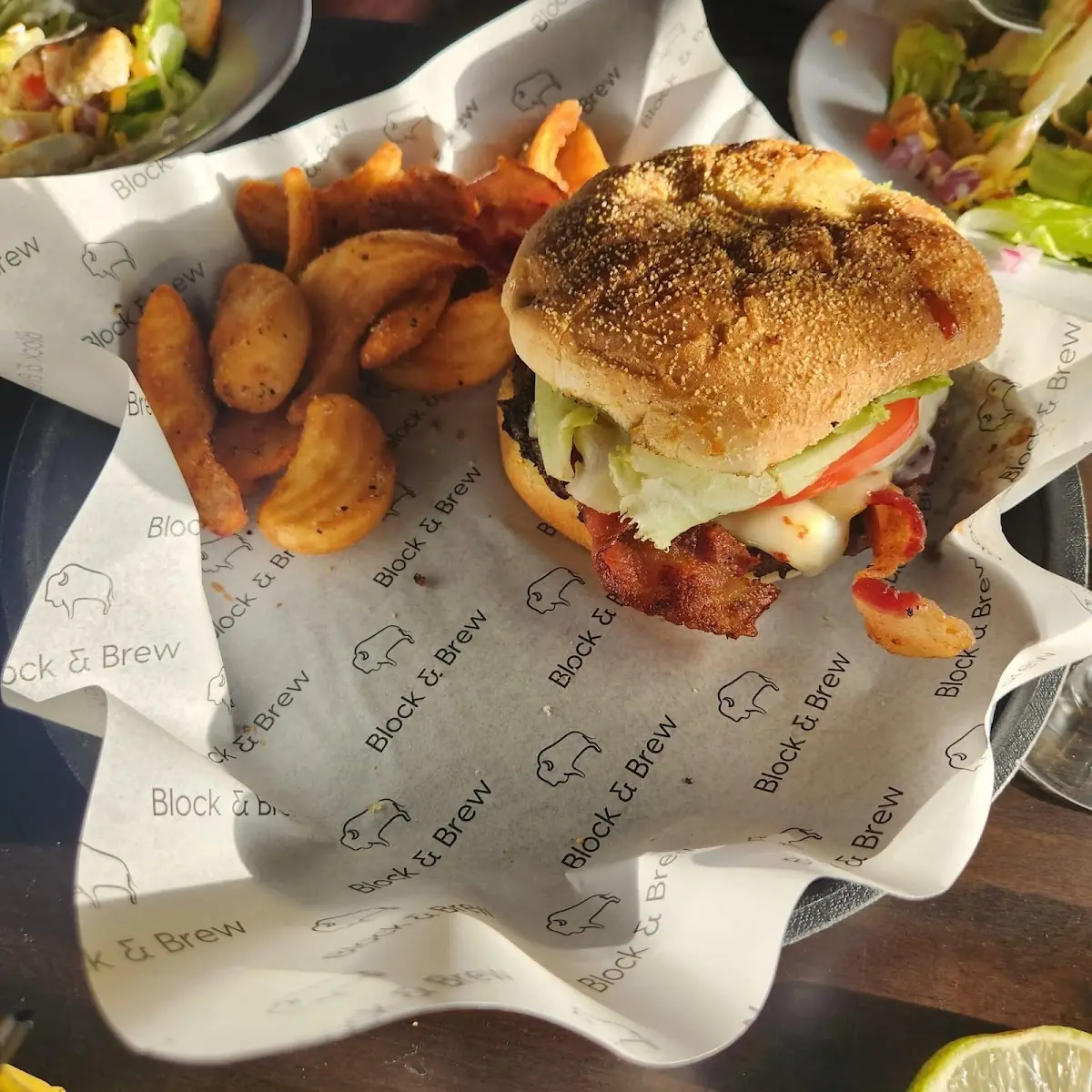 Block and Brew Burger