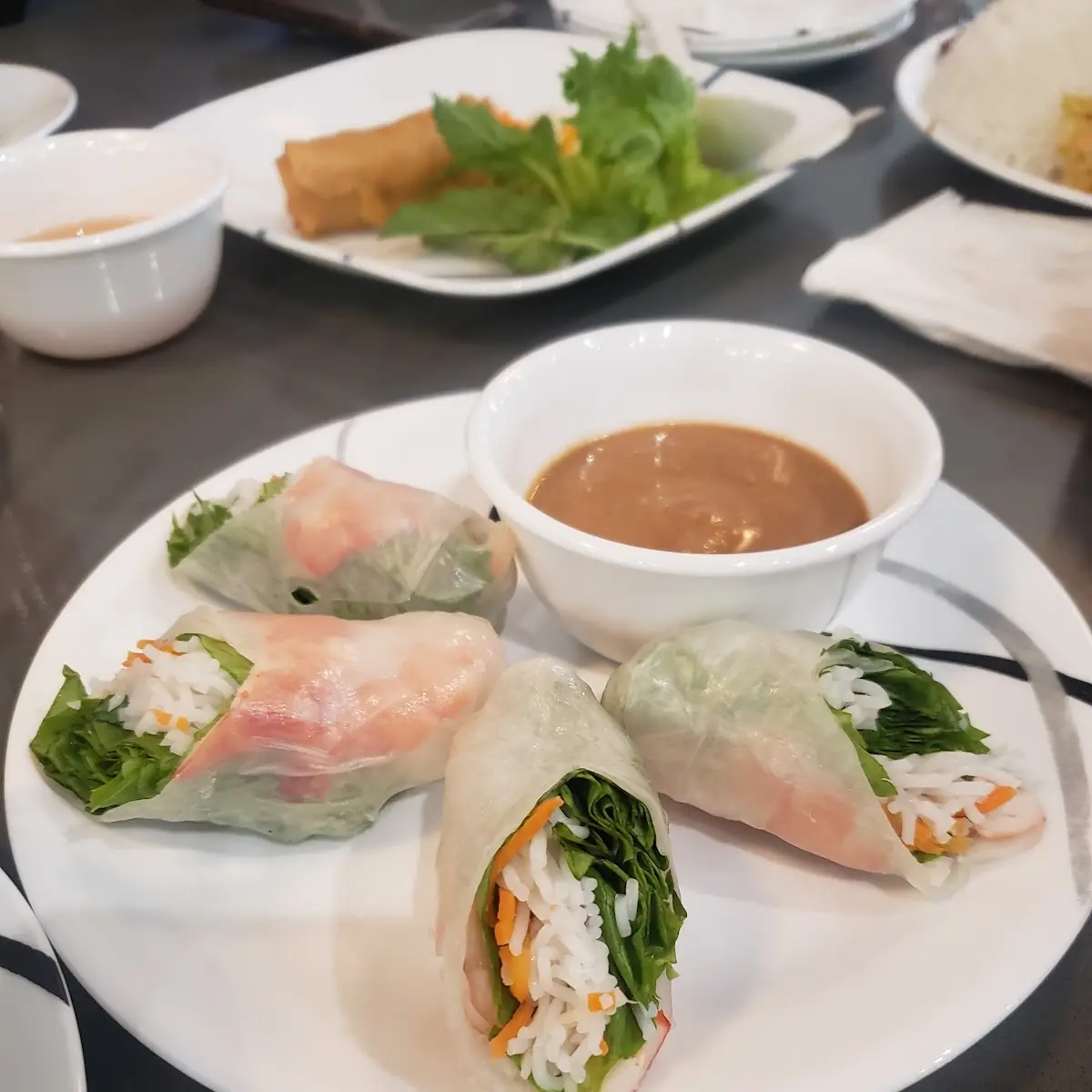 Mini Beef Pho & Egg Roll & Juice