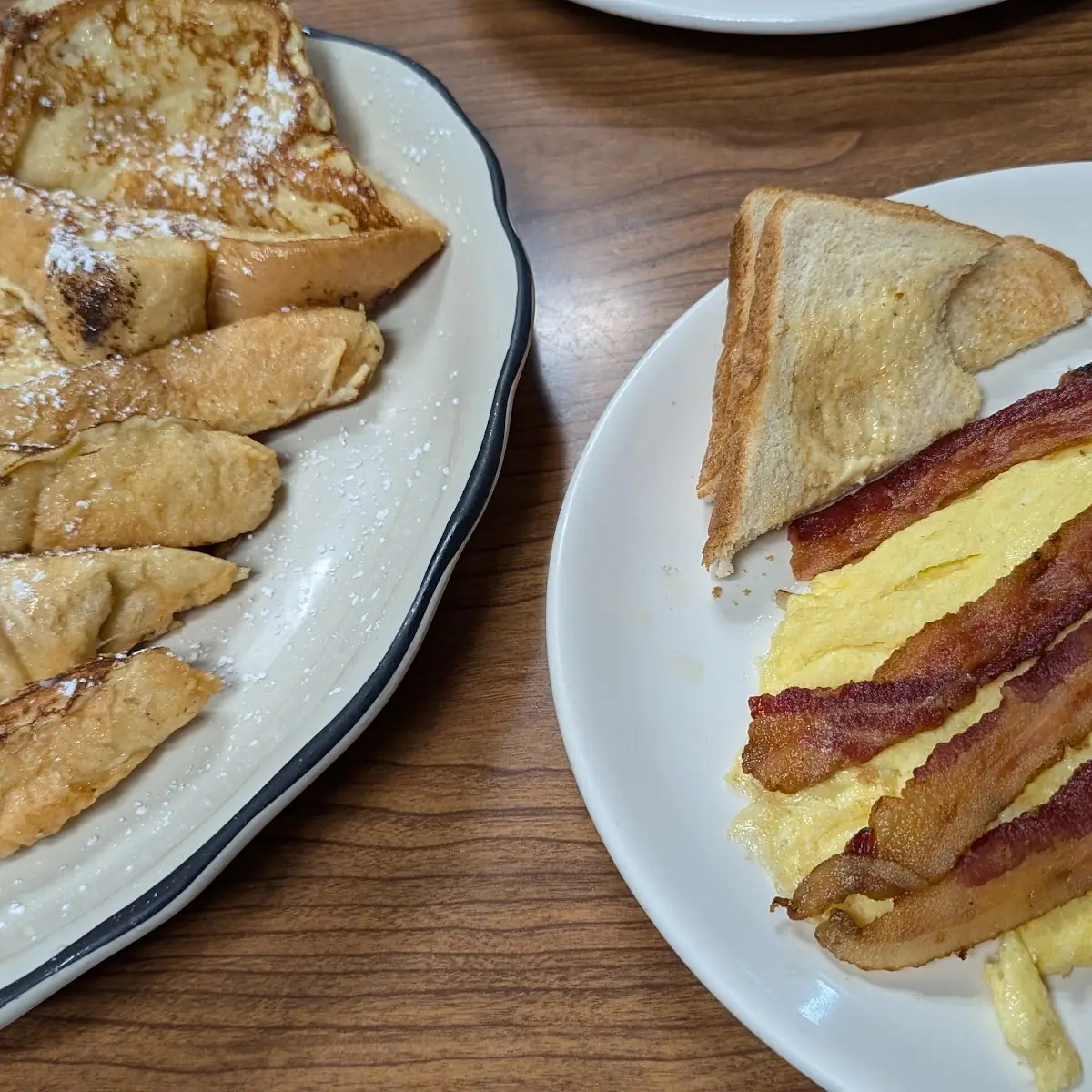 French Toast with Two Eggs and Bacon