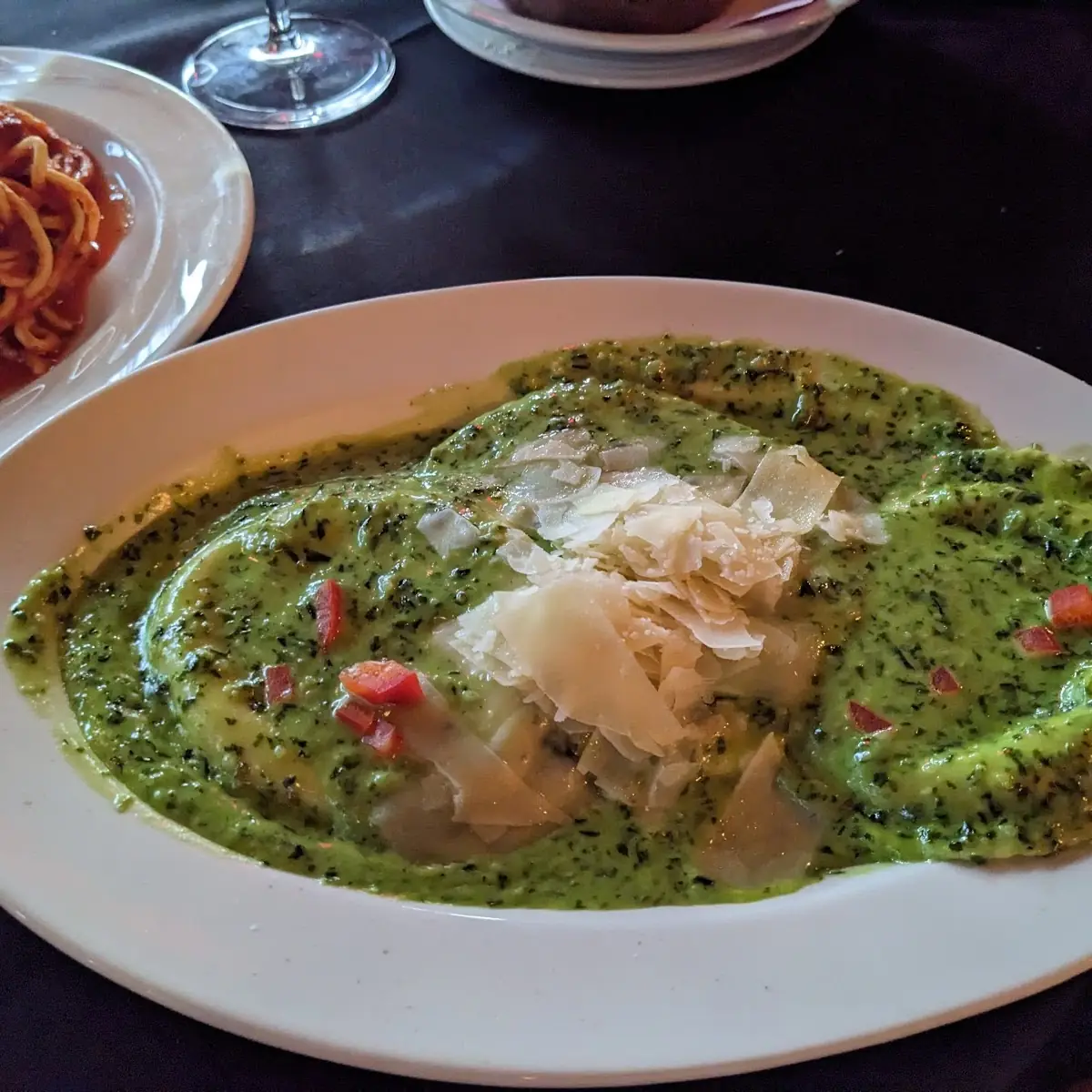 House Made Ravioli with Pesto Sauce