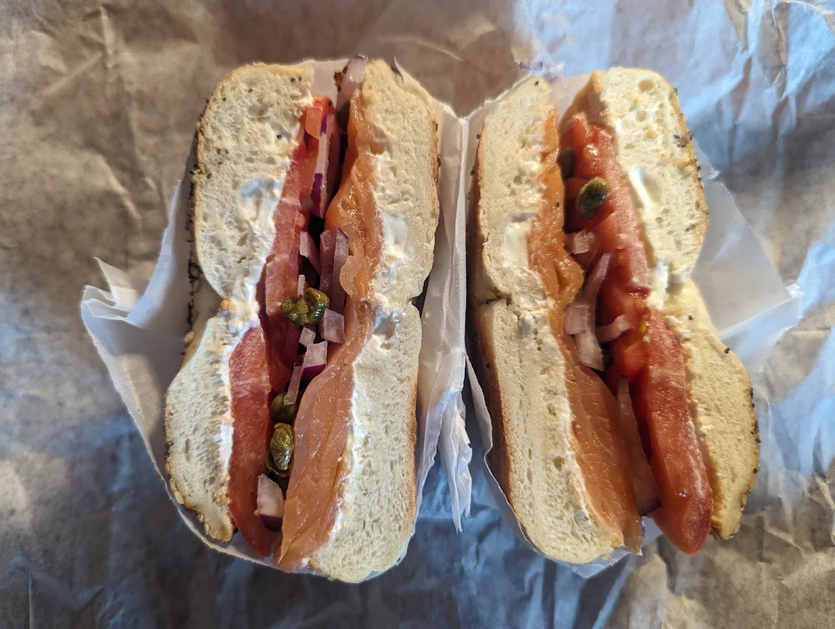 Smoked Salmon Bagel Sandwich