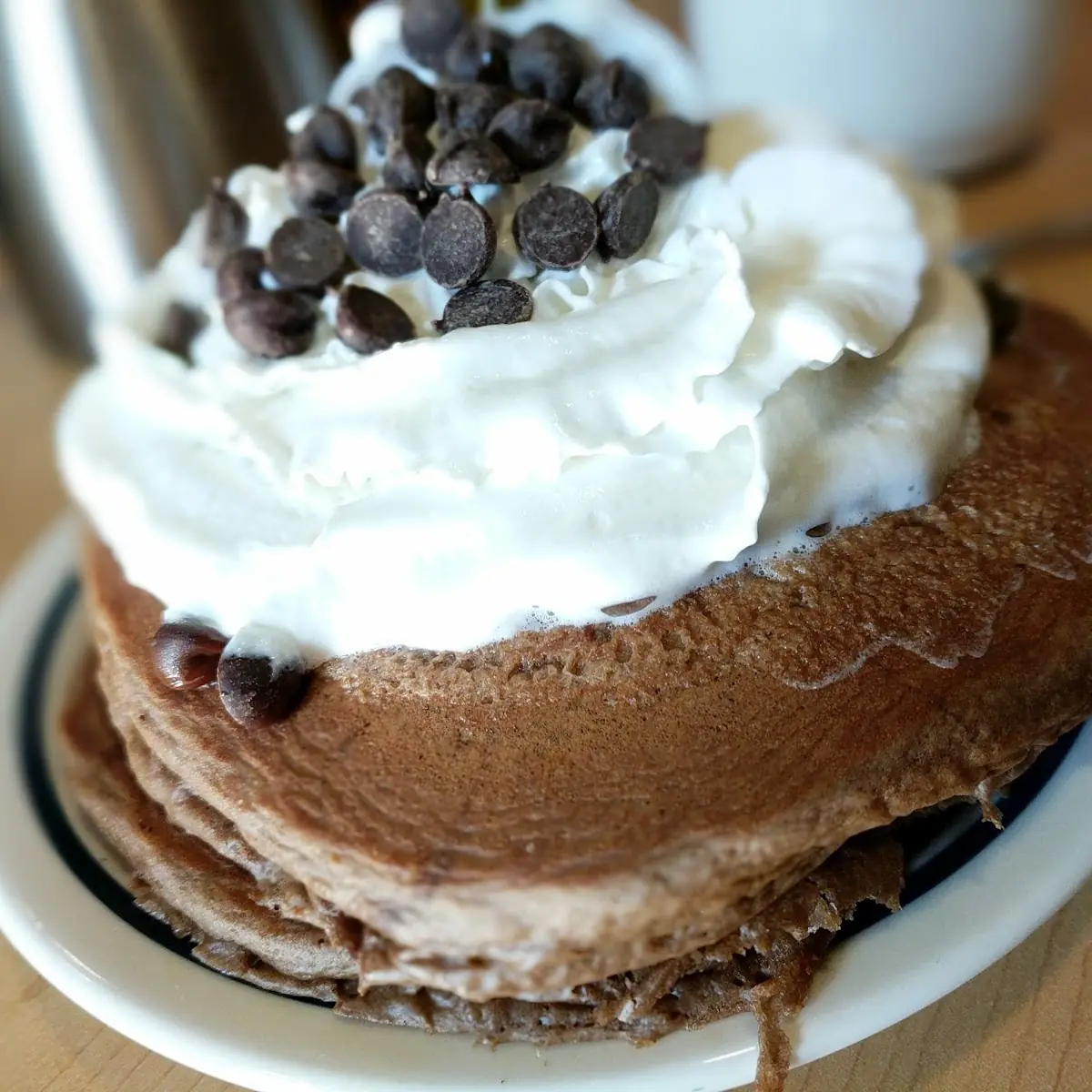 Belgian Dark Chocolate Mousse Pancakes