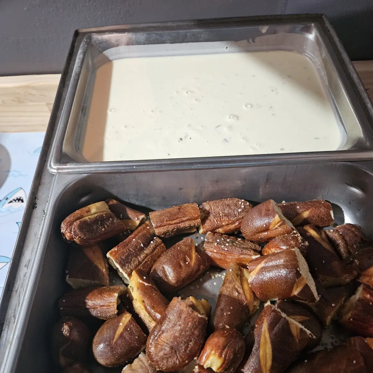 Pretzels and Cheese Dipping Sauce