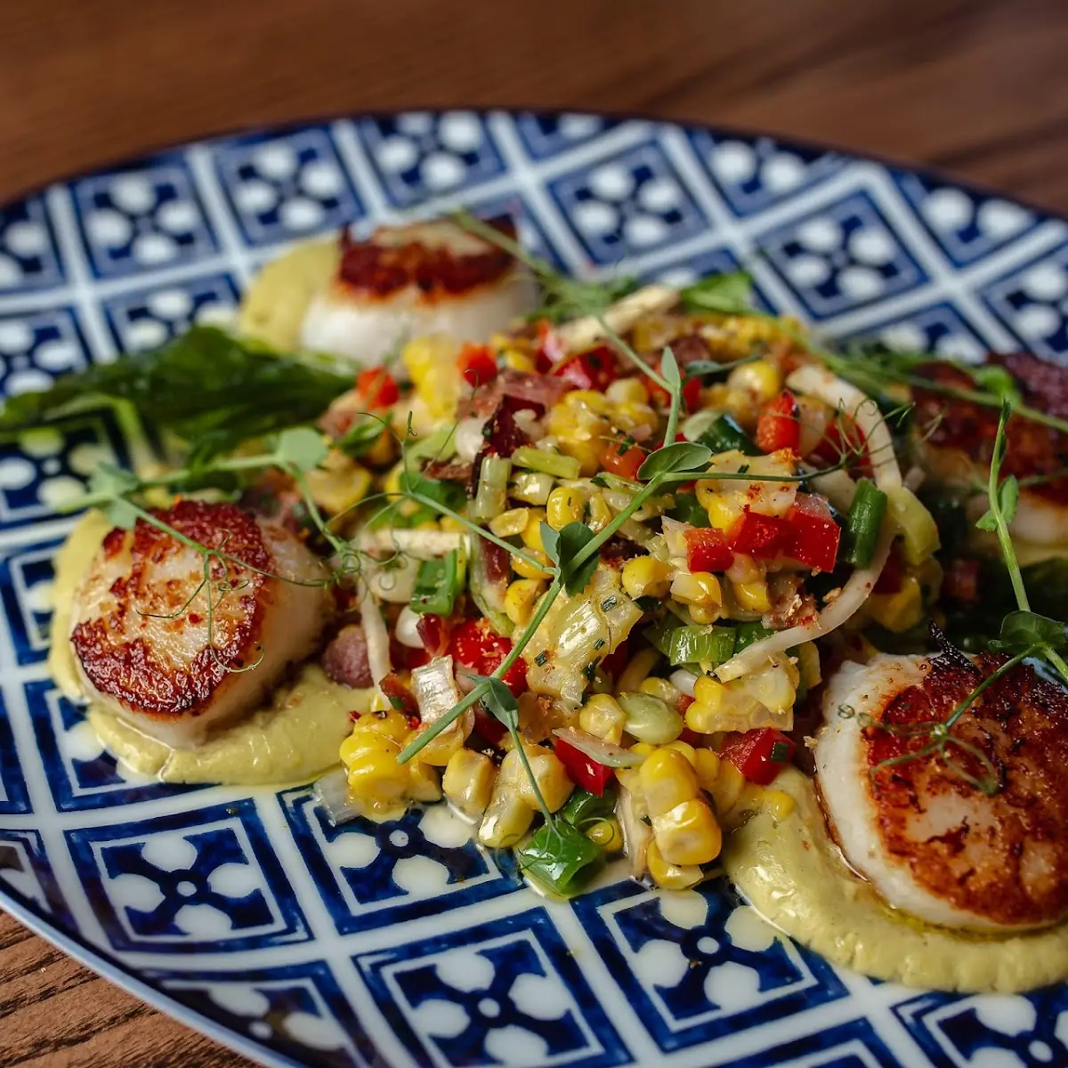 Orange Miso Seared Scallops