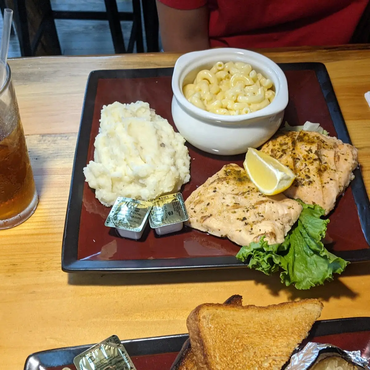 Salmon Mac and Mashed Potatoes