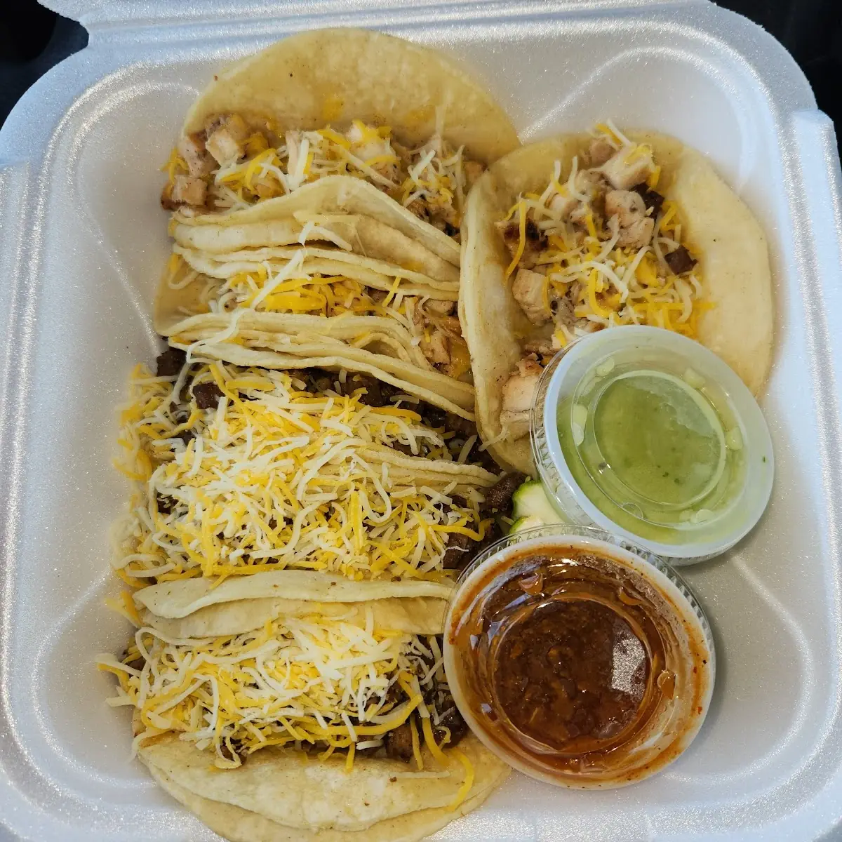 Carne Asada Tacos and Chicken Tacos
