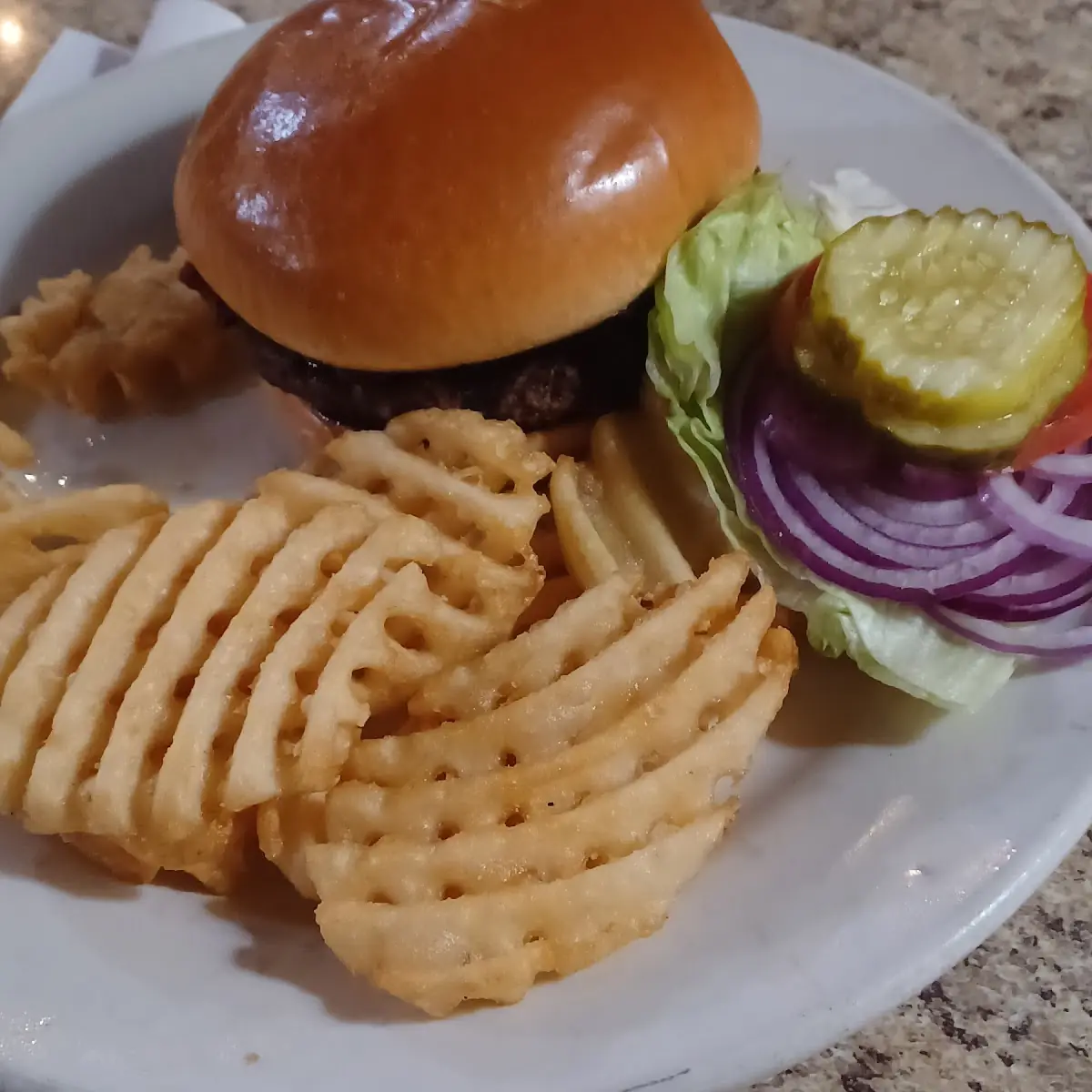 Bacon Burger and Fries