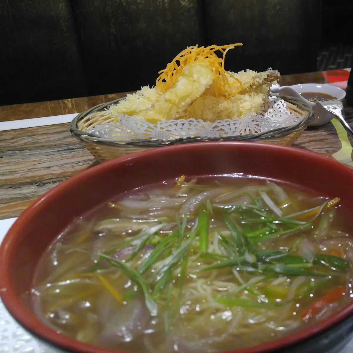 Shrimp Tempura Soba Soup