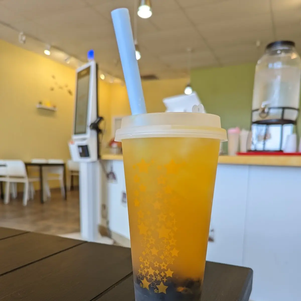 Passion Fruit Green Tea with Boba