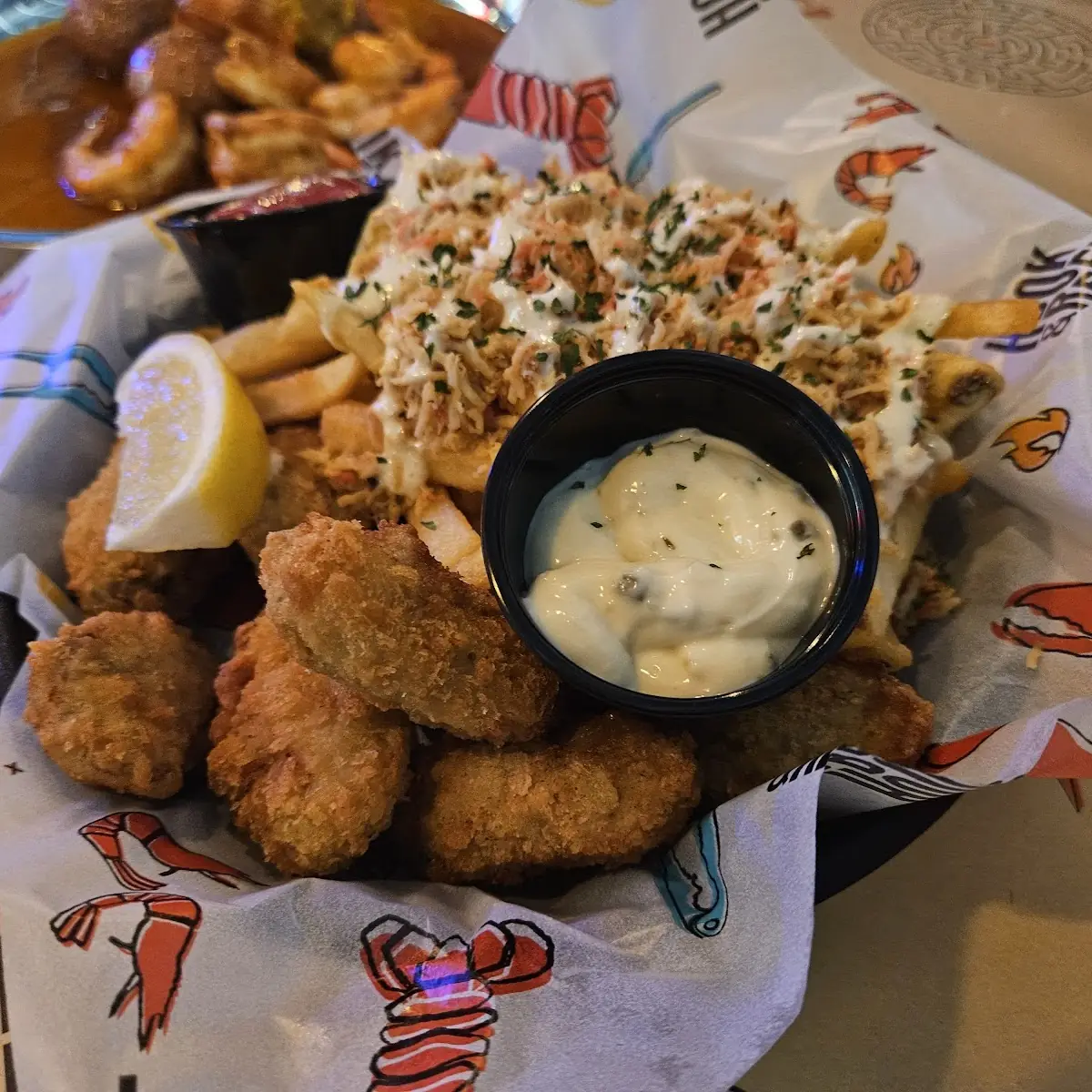 Fried Oysters Crab Meat Fries