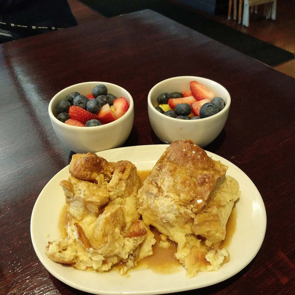 Fresh Fruit and Bread Pudding