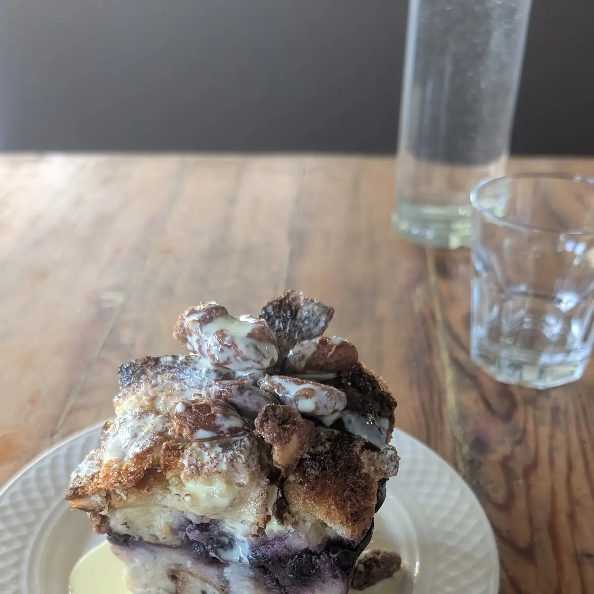 Peach Bourbon Bread Pudding