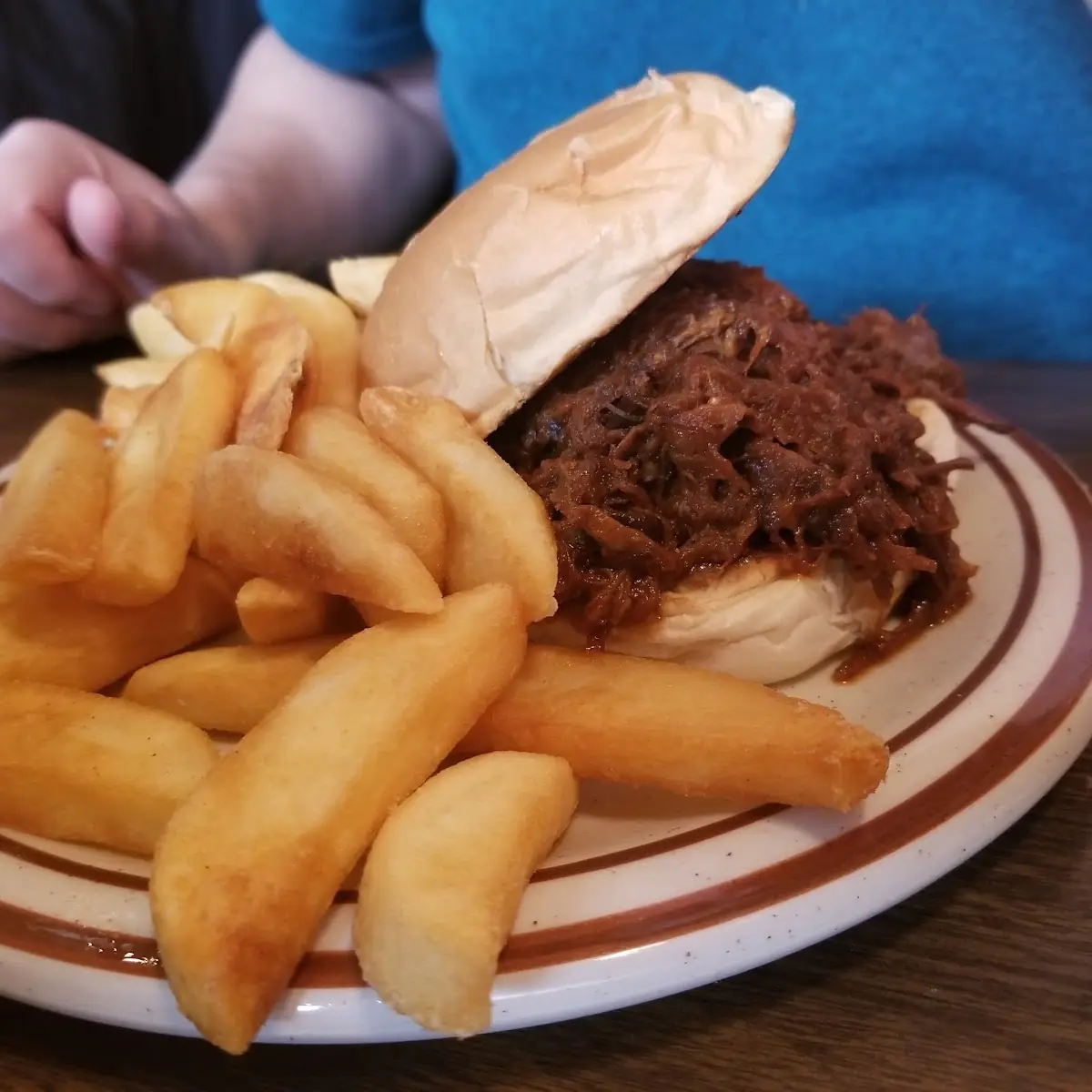 Pulled Pork Sandwich and Potato Salad
