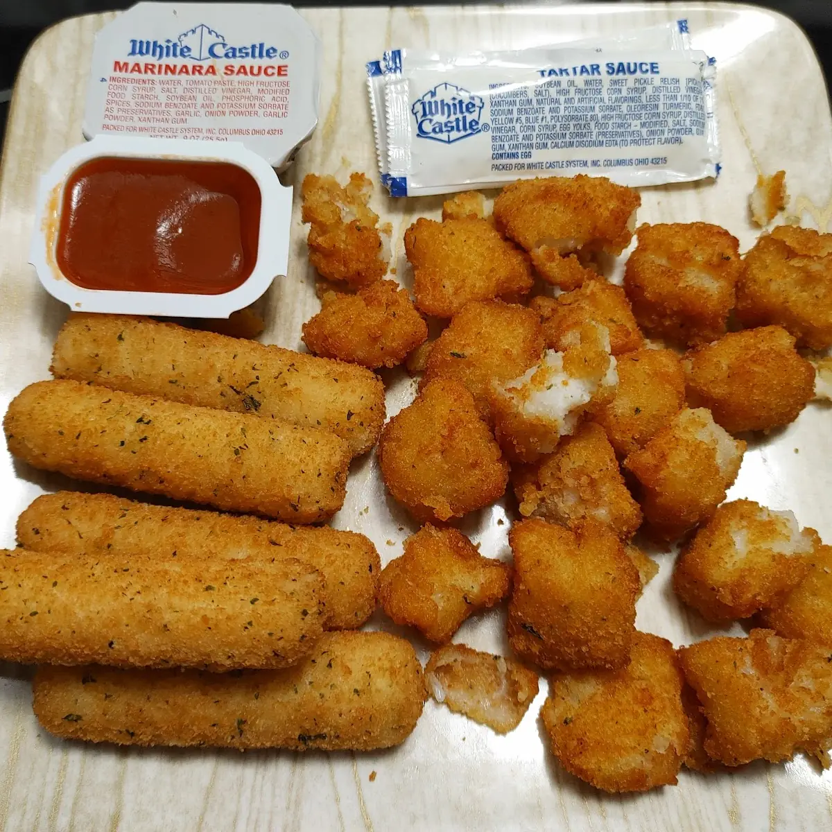 Fish Nuggets and Mozzarella Sticks