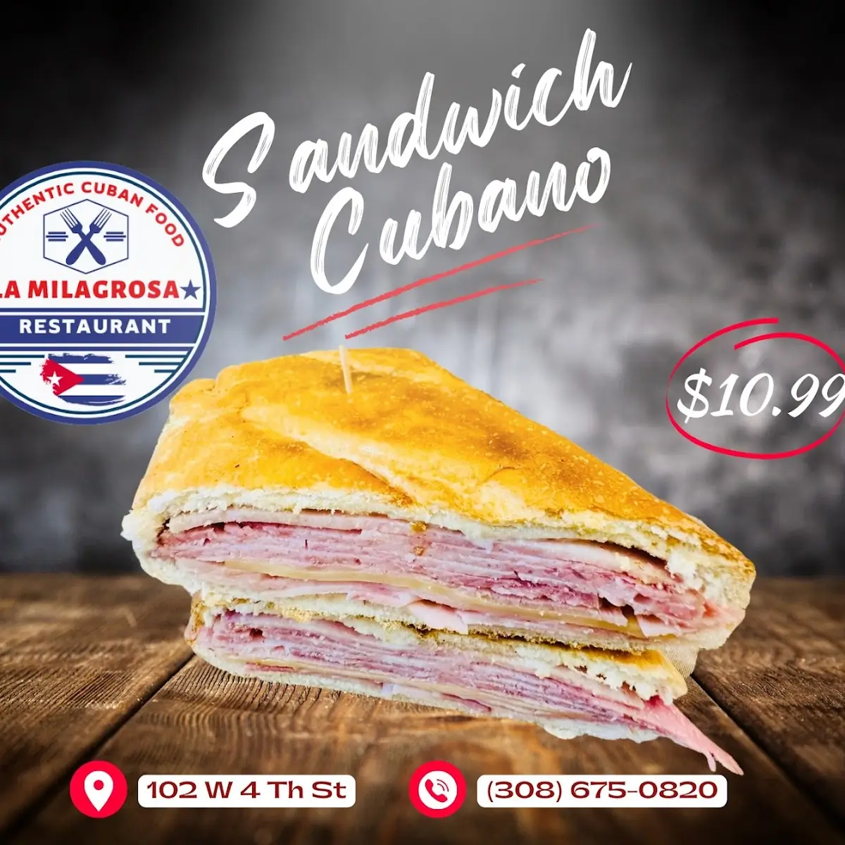 Sándwich de Jamón Y Queso Cuban Sandwich