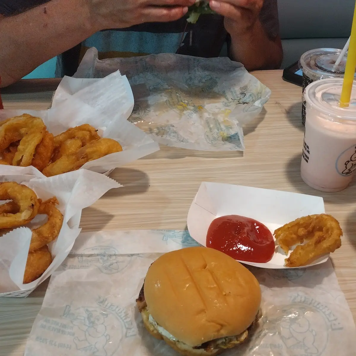 Onion Rings and Breakfast Burger