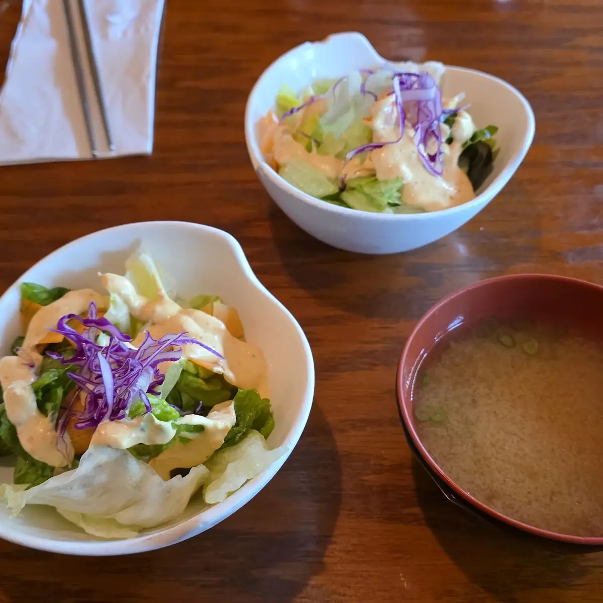 Miso Soup and Salad