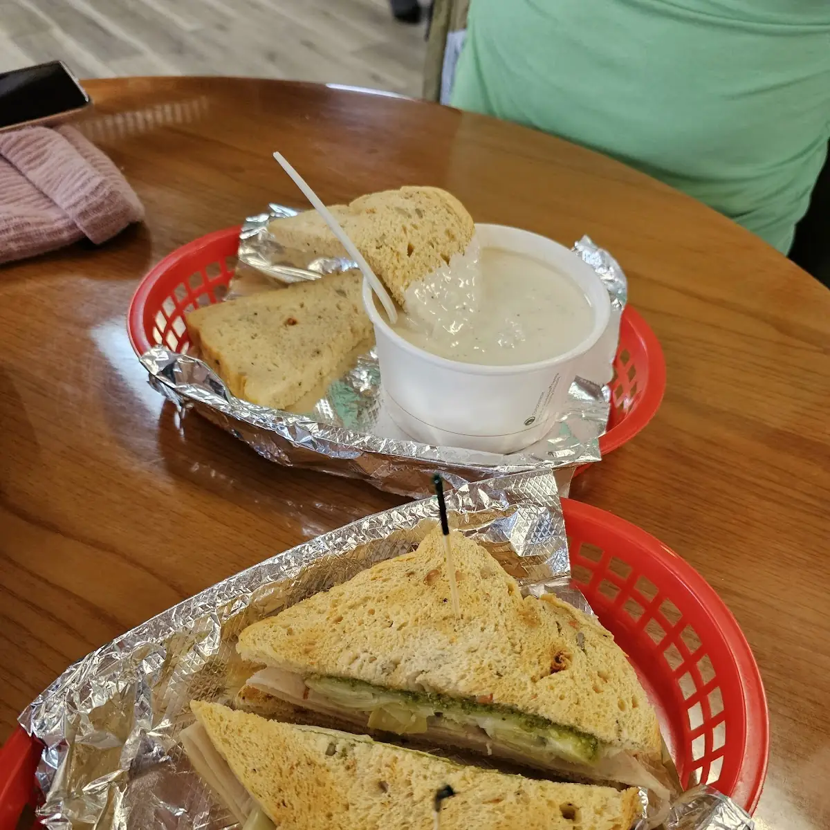 Chowder Garden Herb Bread Pesto Sandwich