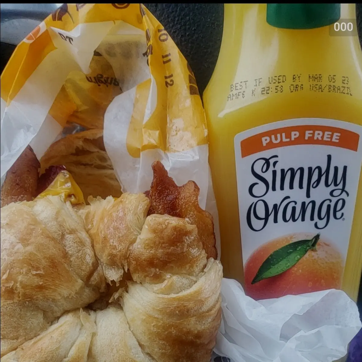 Bacon Egg and Cheese Croissant Combo