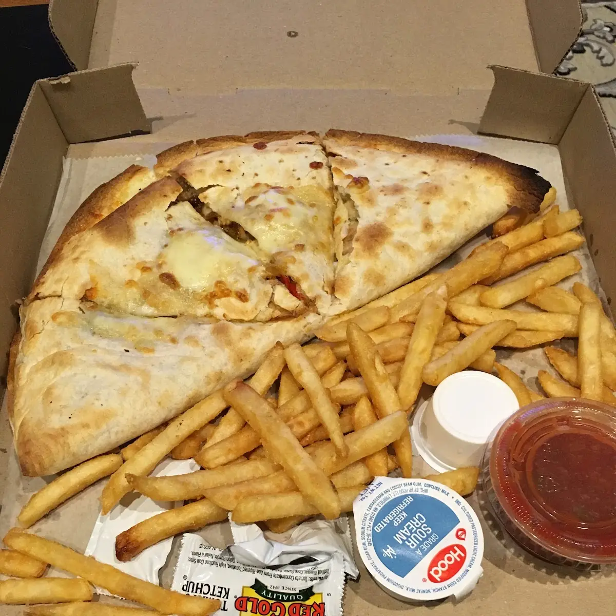 Chicken Quesadilla and Fries
