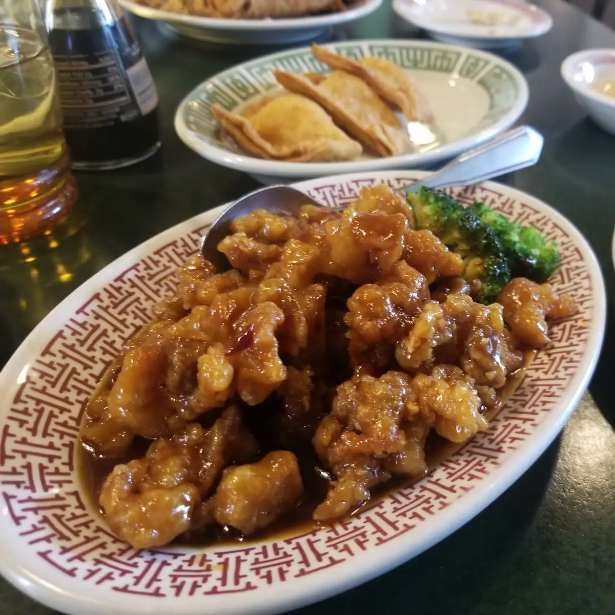 General TSO's Chicken Crab Rangoon Rice
