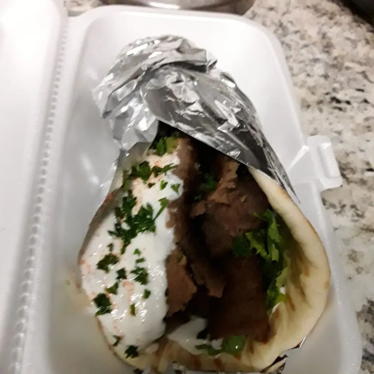 Traditional Gyro Sandwich